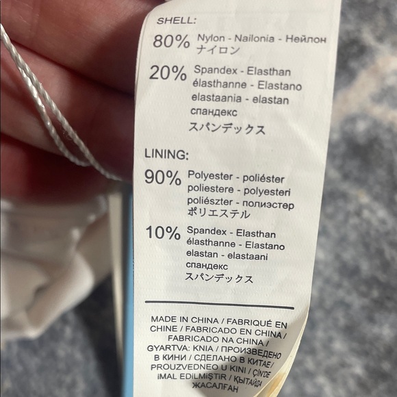 Cupshe Cream Bikini Bottom with Teal & Orange Tropical Print - Picture 5 of 7